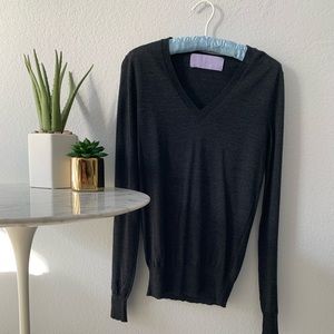 Black Vera Wang 100% merino wool sweater